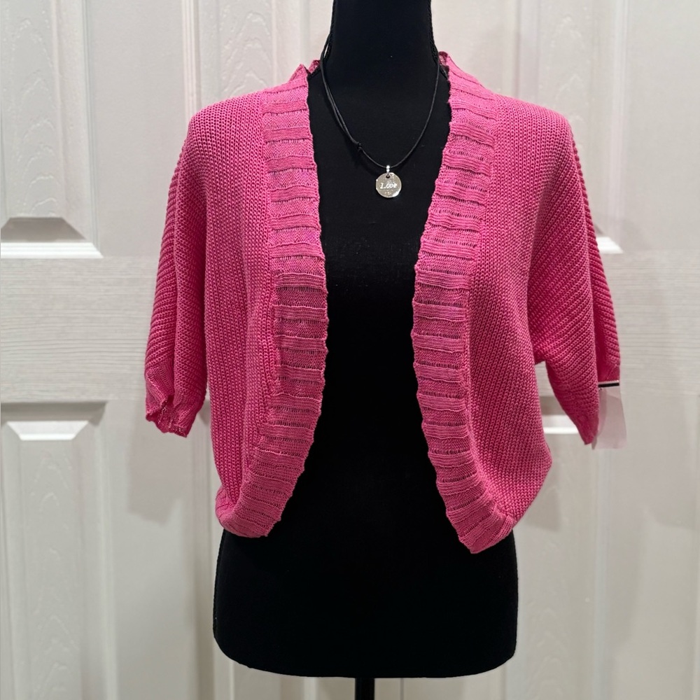 RALPH LAUREN Women's Linen blend knit pink top/vest  size S/M